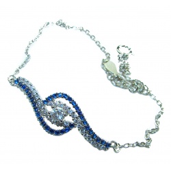 Luxurious 10.4 carat Sapphire .925 Sterling Silver handcrafted Bracelet
