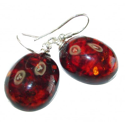 Baltic Polish Amber .925 Sterling Silver Earrings