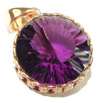 Vintage Design Amethyst 14K Gold over .925 Sterling Silver handcrafted Pendant
