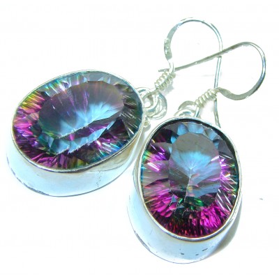 11.2 carat Mystic Topaz .925 Sterling Silver earrings
