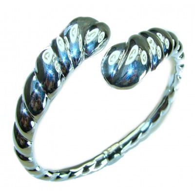 Fancy .925 Sterling Silver handcrafted Statement Italy made Bracelet / Cuff