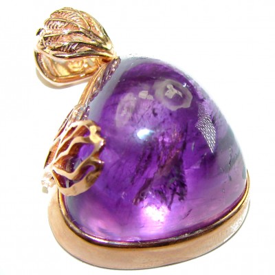 Beautiful Simplicity 26.5 carat Amethyst 14K Gold over .925 Sterling Silver handcrafted Pendant