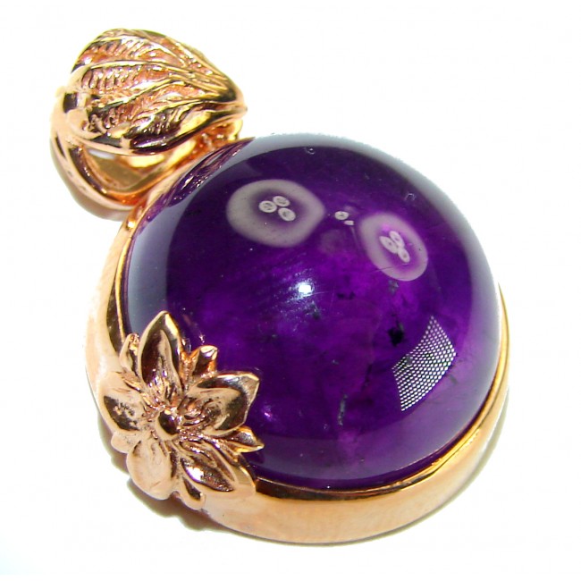 Beautiful Simplicity 17.5 carat Amethyst 14K Gold over .925 Sterling Silver handcrafted Pendant