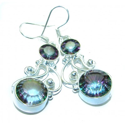 11.2 carat Mystic Topaz .925 Sterling Silver earrings