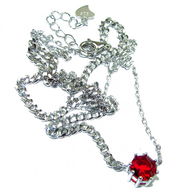 Red rose .925 Sterling Silver handcrafted necklace