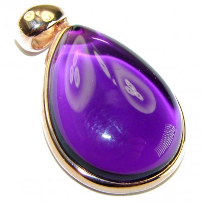 Beautiful Simplicity 17.5 carat Amethyst 14K Gold over .925 Sterling Silver handcrafted Pendant