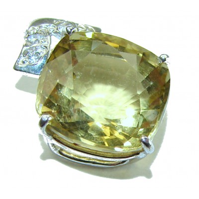 Splendid 7.5 carat Citrine .925 Sterling Silver Handcrafted Statement pendant