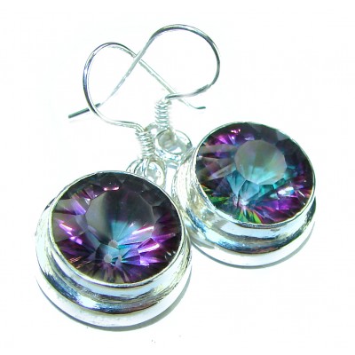 11.2 carat Mystic Topaz .925 Sterling Silver earrings