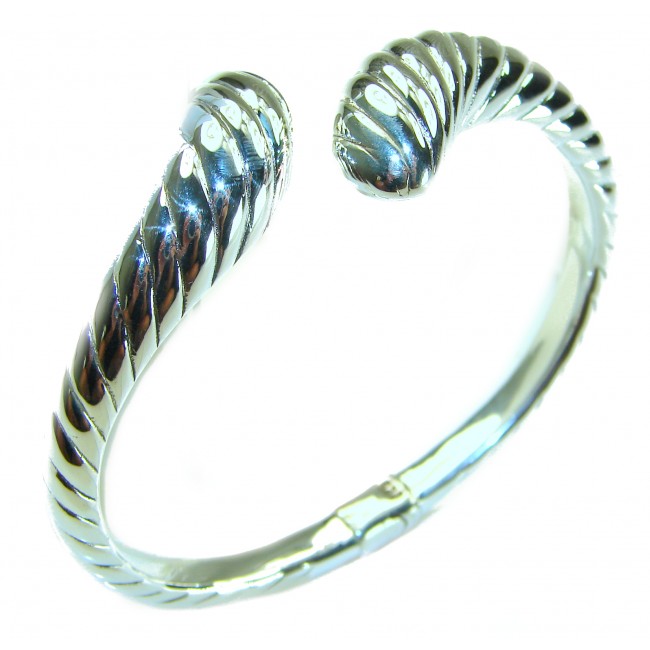 Fancy .925 Sterling Silver handcrafted Statement Italy made Bracelet / Cuff