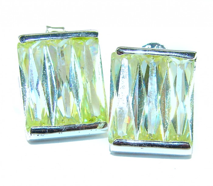 Cubic Zirconia .925 Sterling Silver handmade earrings