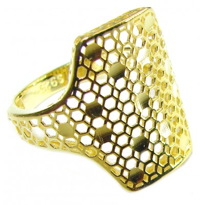 14K Gold over .925 Sterling Silver handcrafted ring size 8