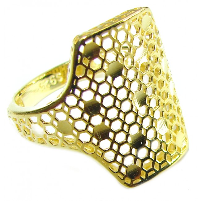 14K Gold over .925 Sterling Silver handcrafted ring size 8
