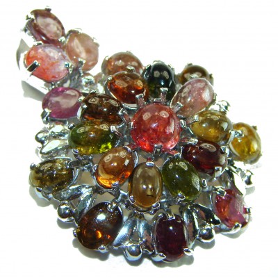 Rio de Janeiro- 19.5 carat Brazailian Watermalon Tourmaline .925 Sterling Silver handcrafted Pendant