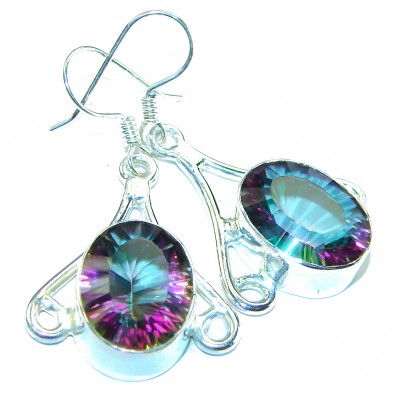 14.2 carat Mystic Topaz .925 Sterling Silver earrings
