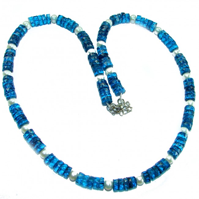 Costa Daurada 55.5 carat authentic Apatite .925 Sterling Silver handmade necklace