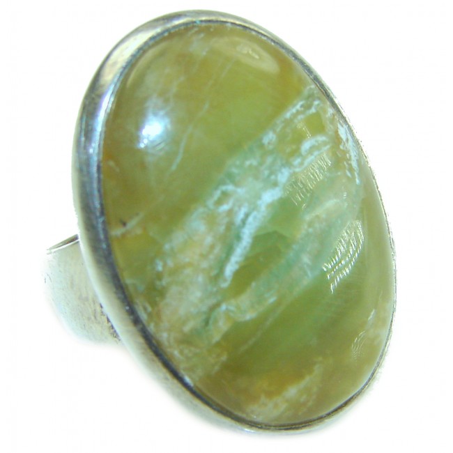 Peruvian Opal .925 Sterling Silver handcrafted ring; s. 7