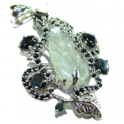15.8 carat Green Amethyst - Prasolite .925 Sterling Silver handcrafted pendant