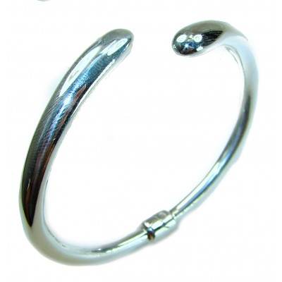 Fancy highly polished .925 Sterling Silver handcrafted Statement Italy made Bracelet