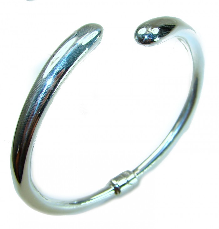 Fancy highly polished .925 Sterling Silver handcrafted Statement Italy made Bracelet