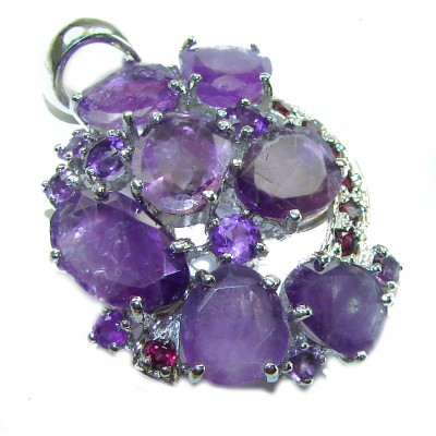 Beautiful Purple Treasure 22.5 carat Amethyst .925 Sterling Silver handcrafted Pendant