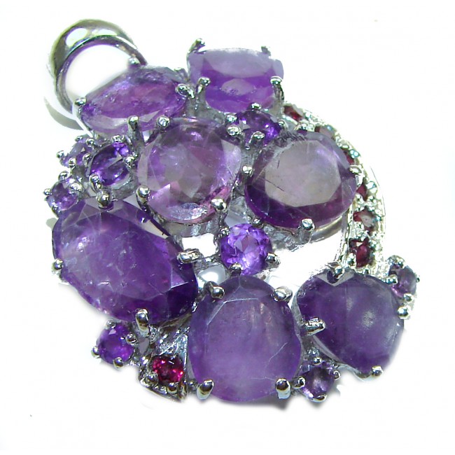 Beautiful Purple Treasure 22.5 carat Amethyst .925 Sterling Silver handcrafted Pendant