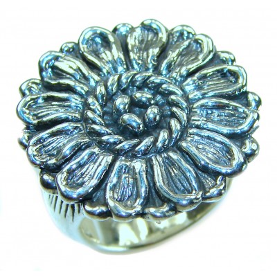 Precious SunFlower Bali made .925 Sterling Silver handcrafted Ring s. 6