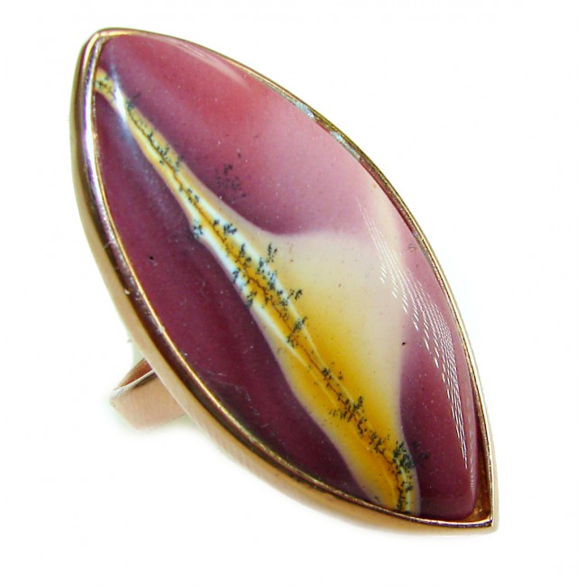 25.8 carat Mookaite .925 Sterling Silver brilliantly handcrafted ring s. 7 adjustable
