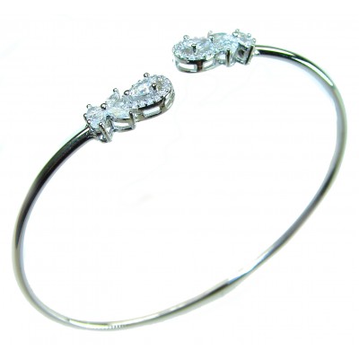 Precious Light Natural 4.2 carat White Topaz .925 Sterling Silver bracelet