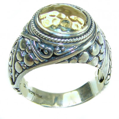 Precious - Bali made 2 tones .925 Sterling Silver handcrafted Ring s. 7