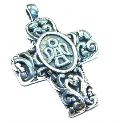Protective angel - Holy Cross .925 Sterling Silver Pendant