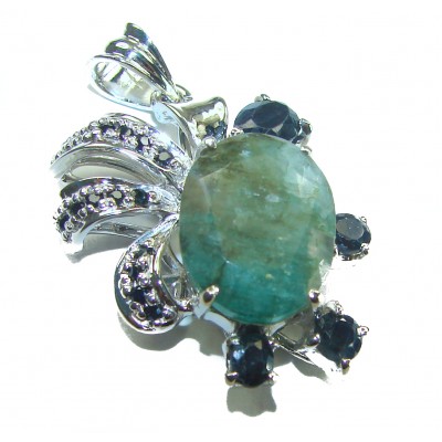 Julietta - Perfect quality authentic 11.2 Grandidierite Sapphire .925 Sterling Silver handmade Pendant