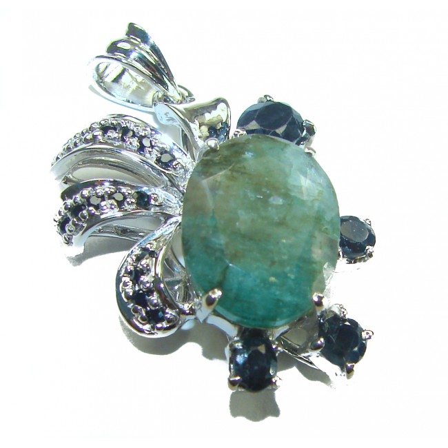 Julietta - Perfect quality authentic 11.2 Grandidierite Sapphire .925 Sterling Silver handmade Pendant