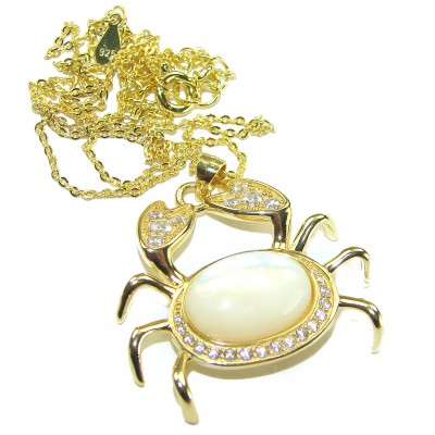 Precious Magic Crab 18K Gold over .925 Sterling Silver Necklace