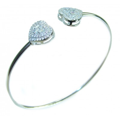 Precious Light Natural 4.2 carat White Topaz .925 Sterling Silver bracelet