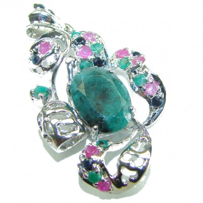 Perfect quality authentic 11.2 Grandidierite .925 Sterling Silver handmade Pendant