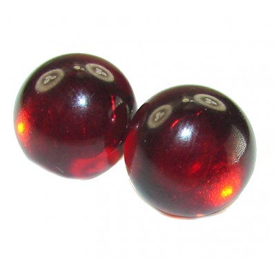 Natural Cognac Amber .925 Sterling Silver handmade earrings