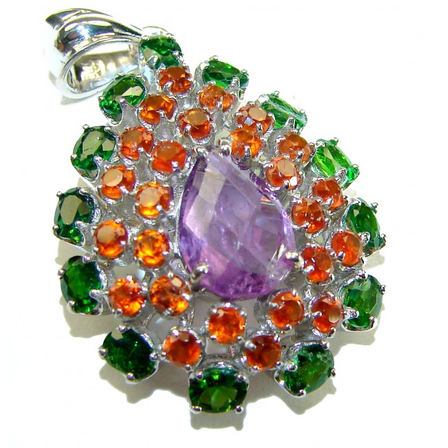 Purple Velvet - authentic 16.7 carat Amethyst .925 Sterling Silver handcrafted Pendant