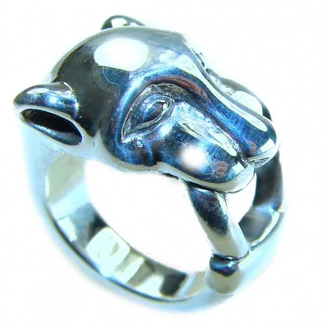Cheetah .925 Sterling Silver handmade Statement Ring s. 6