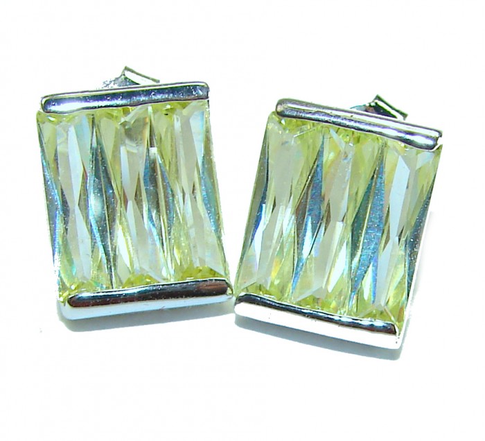 Cubic Zirconia .925 Sterling Silver handmade earrings