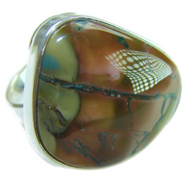 Authentic Morrisonite .925 Sterling Silver handcrafted ring size 8 adjustable