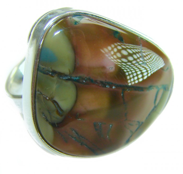 Authentic Morrisonite .925 Sterling Silver handcrafted ring size 8 adjustable