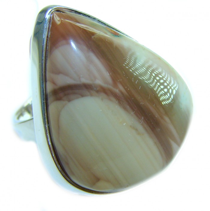 Authentic Morrisonite .925 Sterling Silver handcrafted ring size 8 adjustable