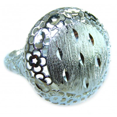 Casablanca Italy made .925 Sterling Silver brilliantly handcrafted ring s. 7 1/4