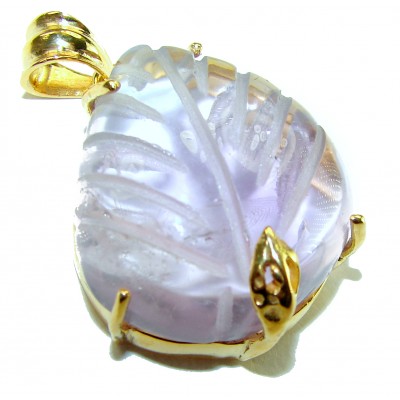Isabella 15.5 carat carved Ametrine 14K Gold over .925 Sterling Silver handmade Pendant