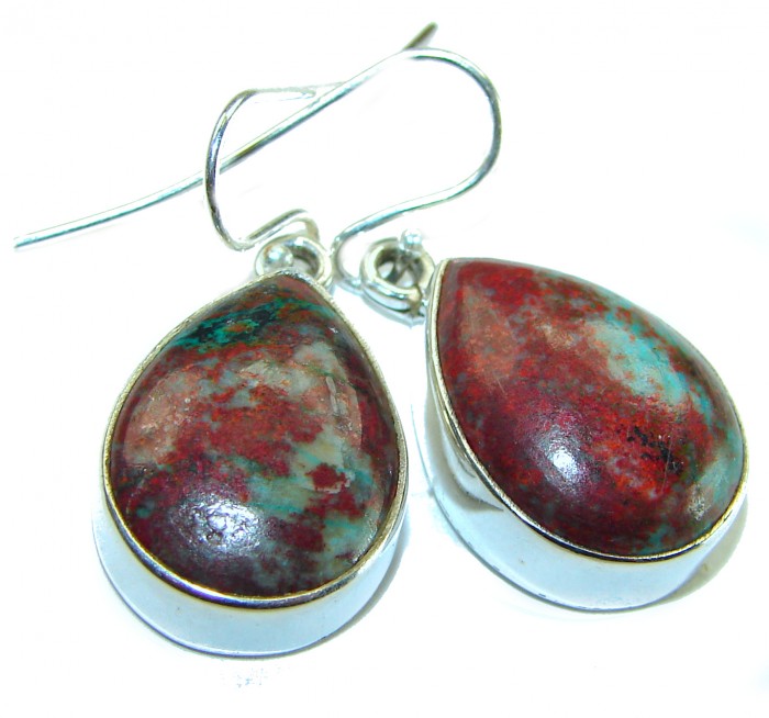 Natural Sonora Jasper Sterling Silver handcrafted Earrings