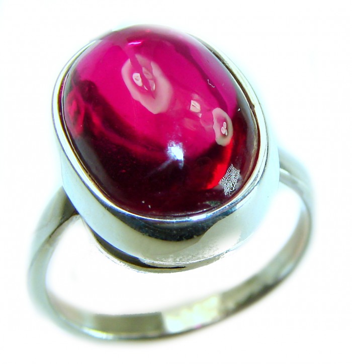 Bella Rosa Genuine 10.5 CARAT Star Ruby .925 Sterling Silver Large Statement Ring size 8 1/4