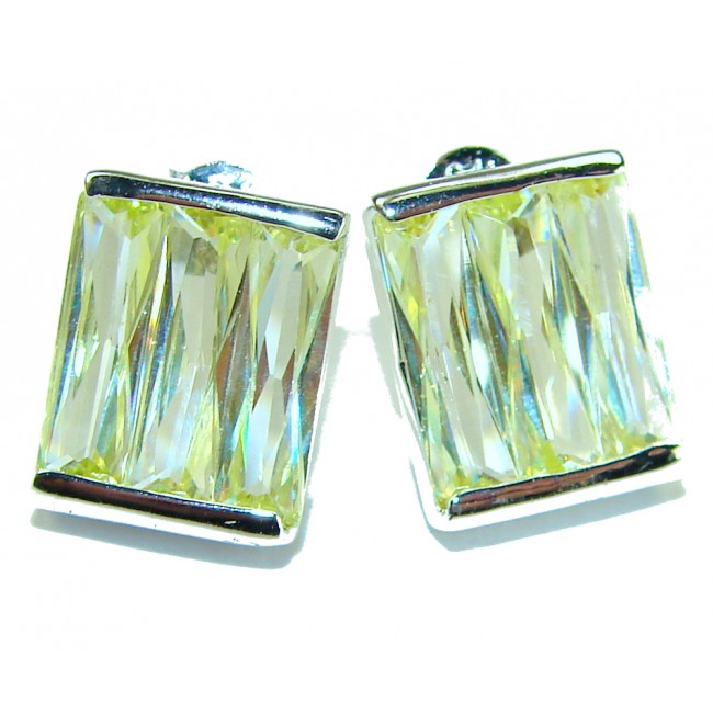 Cubic Zirconia .925 Sterling Silver handmade earrings