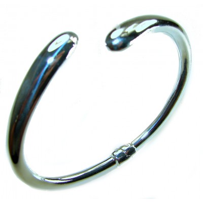 Fancy .925 Sterling Silver handcrafted Statement Italy made Bracelet / Cuff