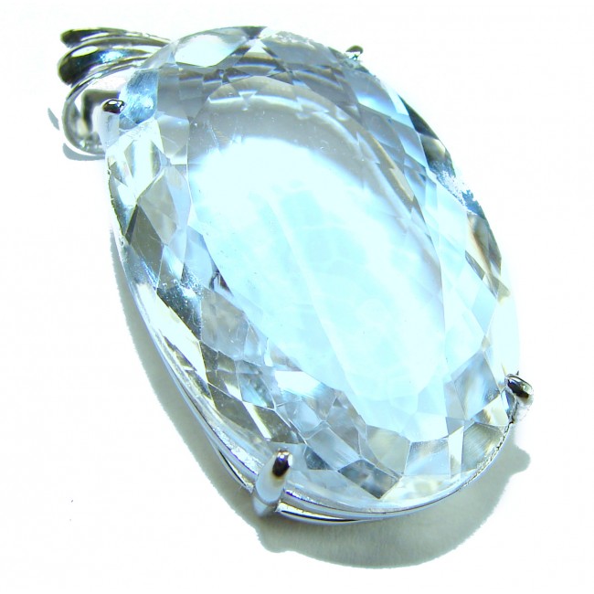 Luxurious 22.5 carat White Topaz .925 Sterling Silver handcrafted pendant
