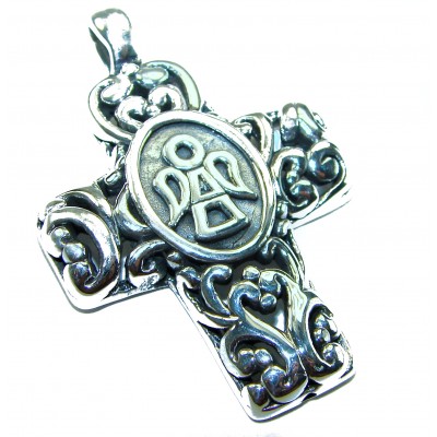 Protective angel - Holy Cross .925 Sterling Silver Pendant